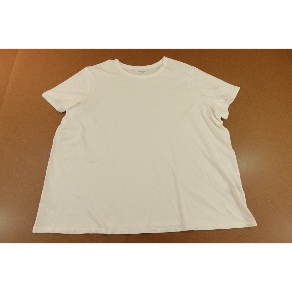 Old Navy Womens XXL Tall White EveryWear Crew-Neck Short Sleeve T-Shirt New